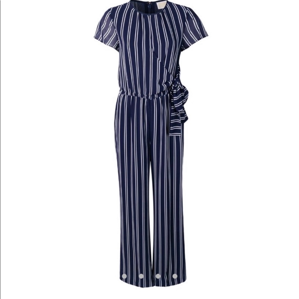 Michael Kors striped Georgette jumpsuit